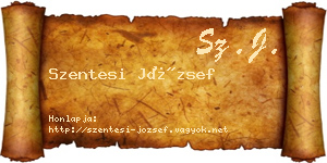 Szentesi József névjegykártya