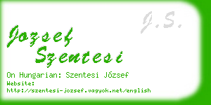 jozsef szentesi business card